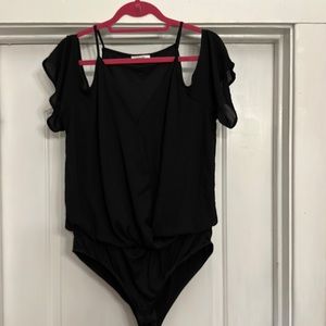 Black blouse bodysuit
